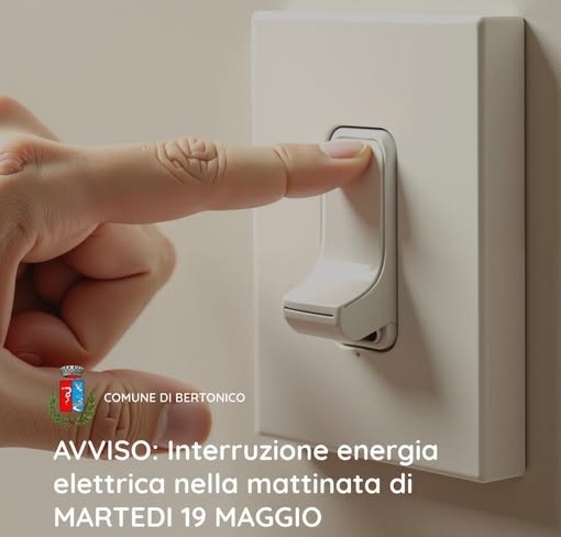 Interruzione fornitura corrente elettrica - 19 Maggio 2026. Uffici Comunali Chiusi