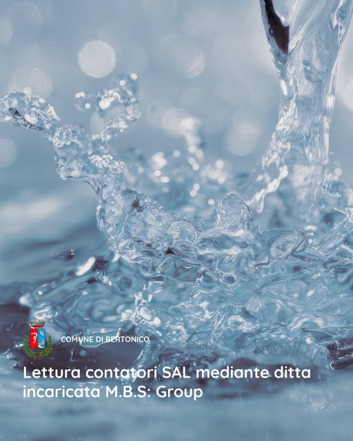 Lettura dei contatori dell’acqua dal 10 al 14 agosto 2026